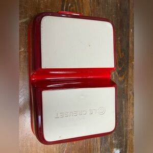 Le Creuset Ceramic Baking Dish. Used very little